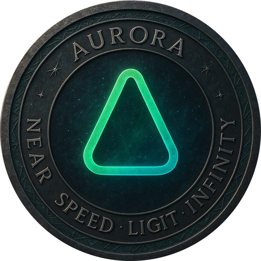 3d Gold Aurora Token