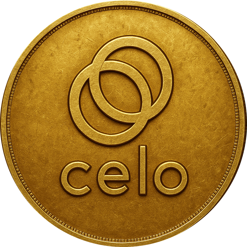 3d Gold Celo CELO Token