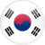 3d glossy round flag of South Korea icon