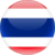 3d glossy round flag of Thailand icon
