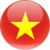 3d glossy round flag of Vietnam icon