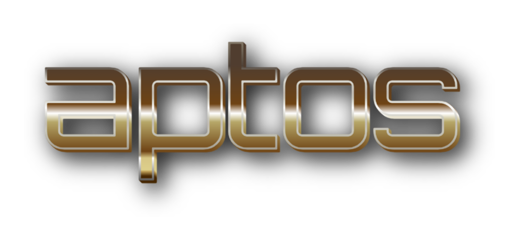 3D Aptos metal text image