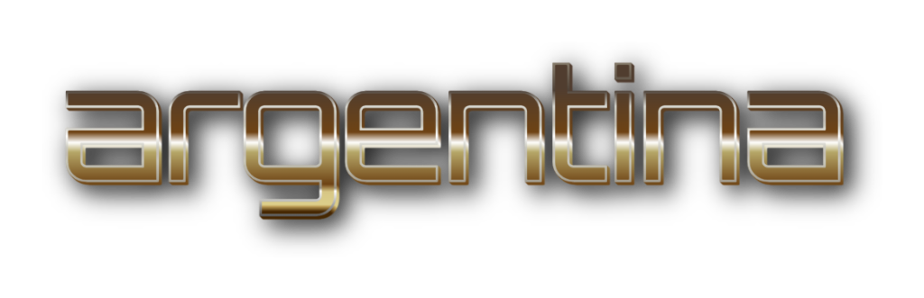 3D Argentina metal text image