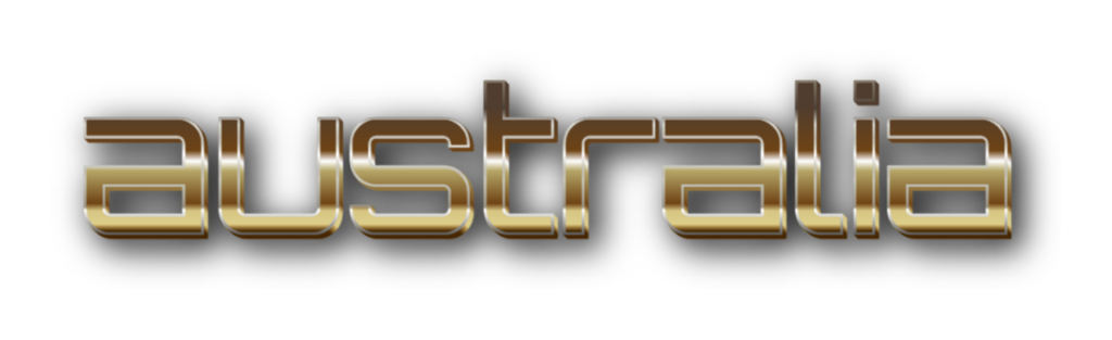 3D Australia metal text image