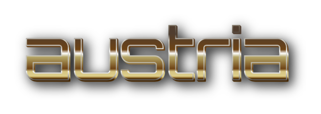 3D Austria metal text image