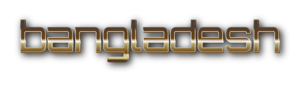 3D Bangladesh metal text image