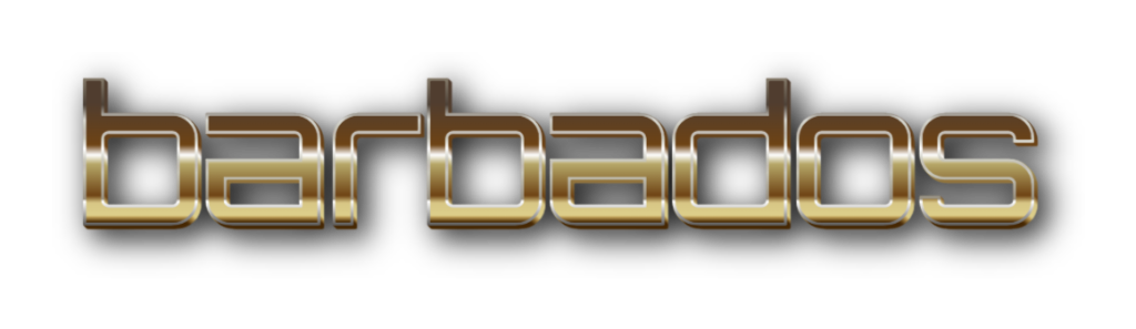 3D Barbados metal text image