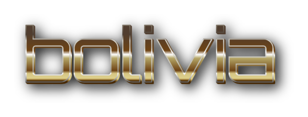 3D Bolivia metal text image