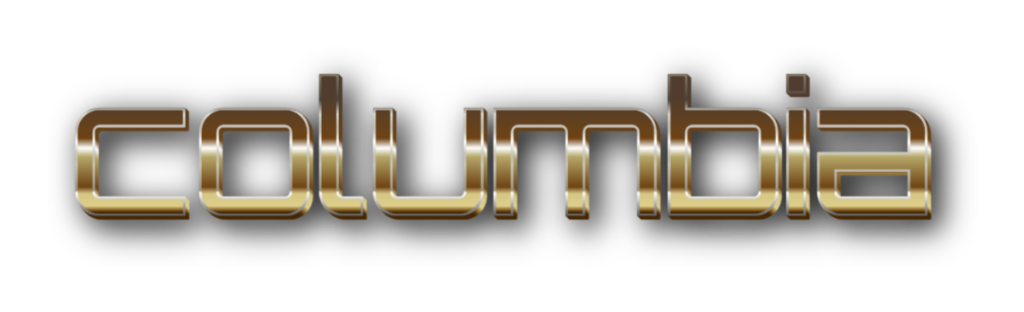 3D Colombia metal text image