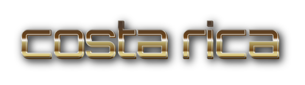 3D Costa Rica metal text image