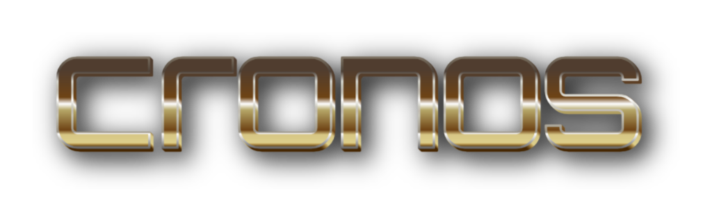3D Cronos metal text image