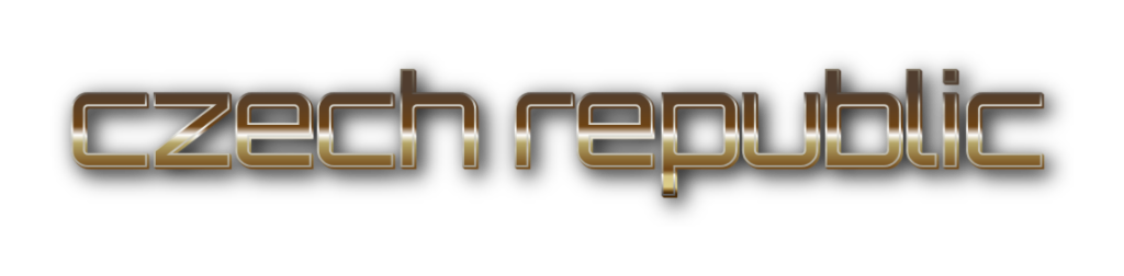 3D Czech Republic metal text image