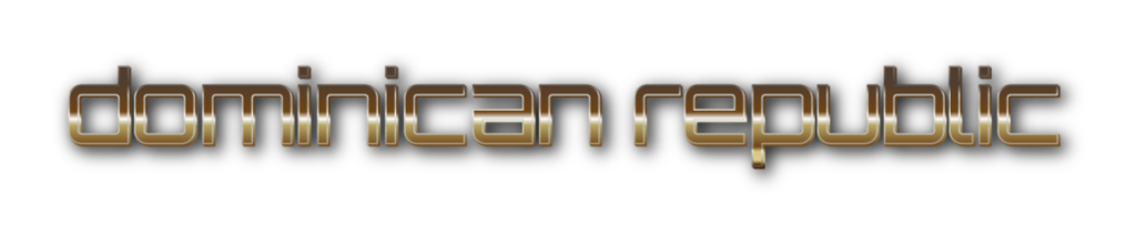 3D Dominican Republic metal text image