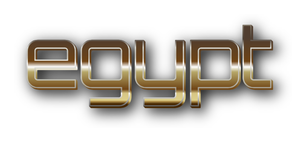 3D Egypt metal text image