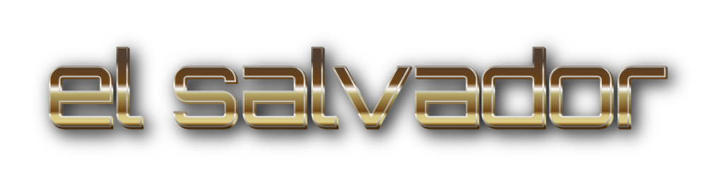 3D El Salvador metal text image