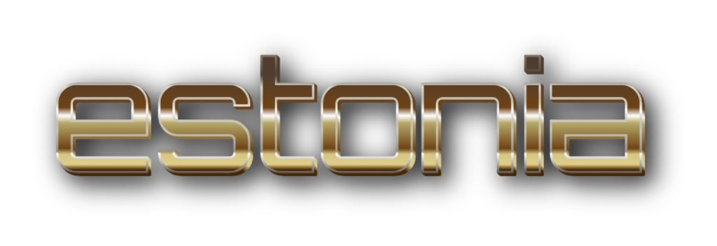 3D Estonia metal text image