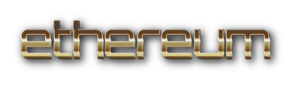 3D Ethereum metal text image