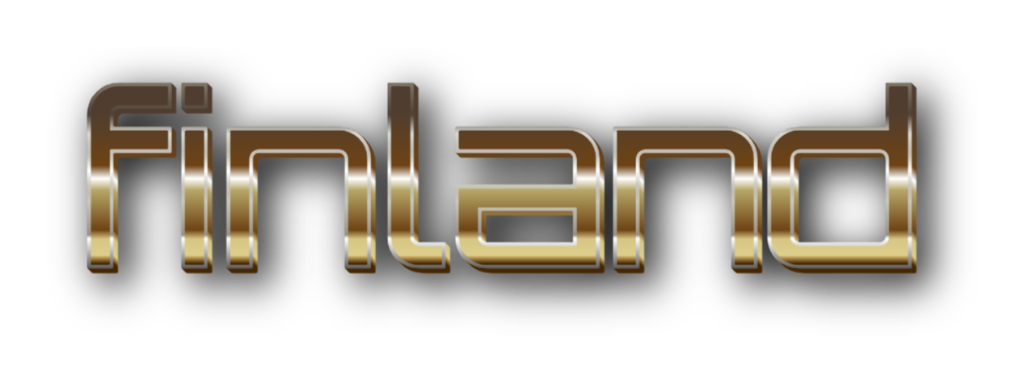 3D Finland metal text image