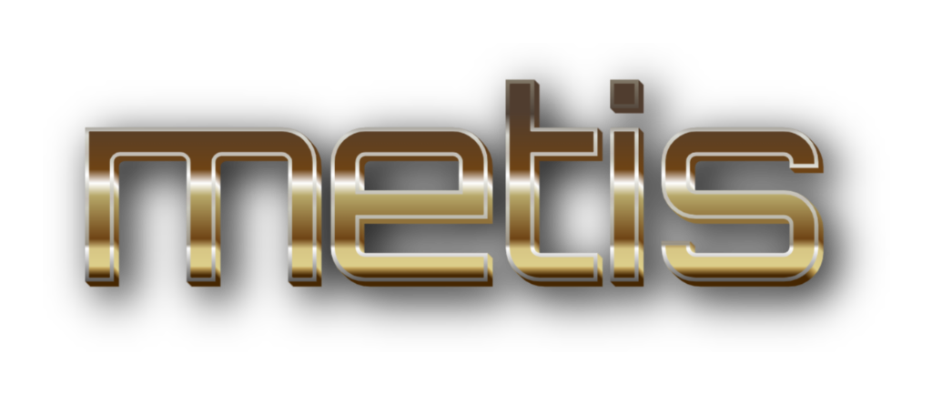 3D Metis metal text image