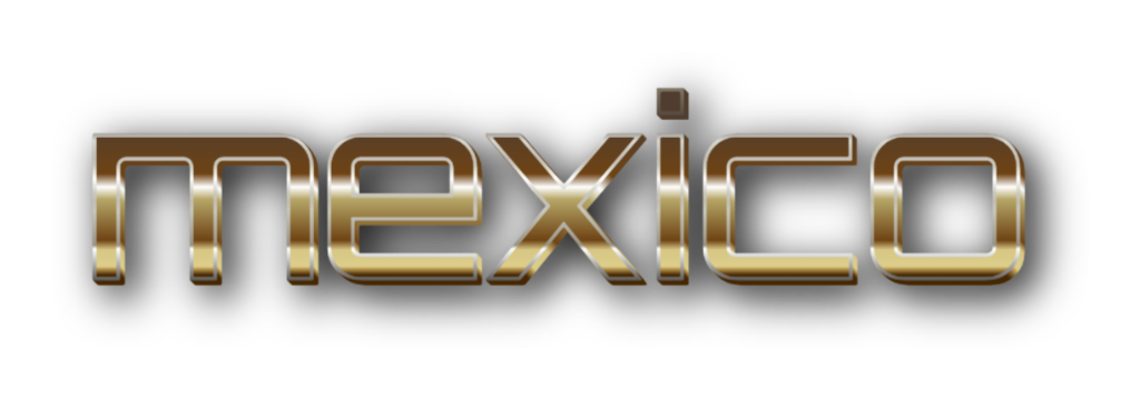 3D Mexico metal text image