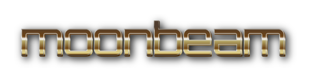 3D Moonbeam metal text image