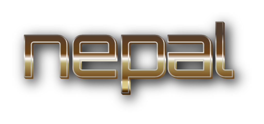 3D Nepal metal text image