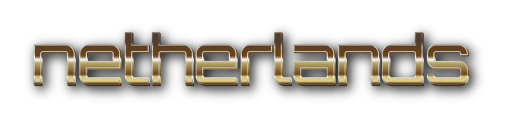 3D Netherlands metal text image