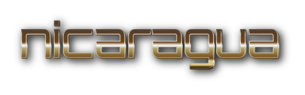 3D Nicaragua metal text image