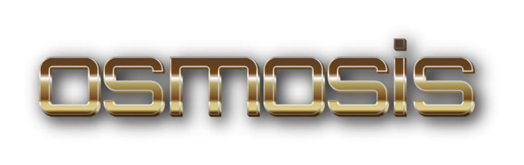 3D Osmosis metal text image