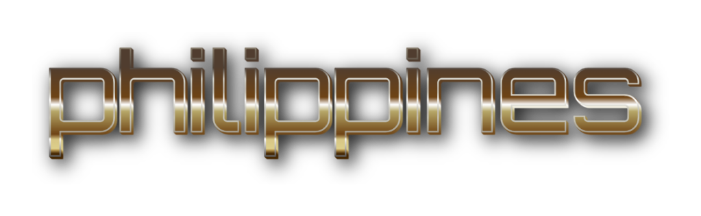 3D Philippines metal text image