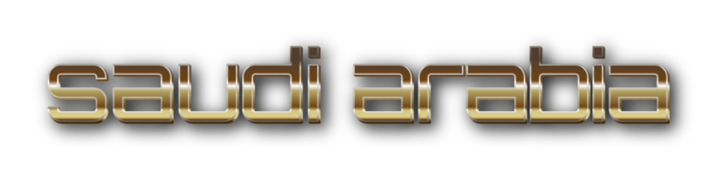 3D Saudi Arabia metal text image