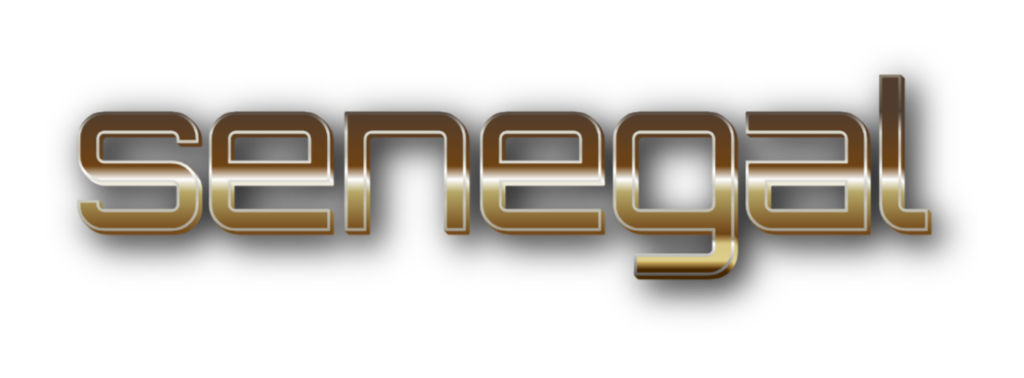 3D Senegal metal text image