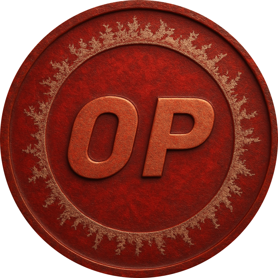 3d Gold Optimism OP Token